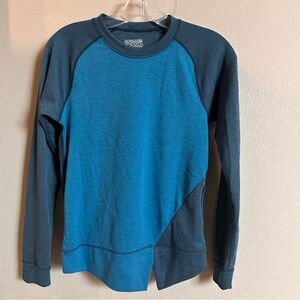 Outdoor Research | XS | color block blue base layer long sleeve top